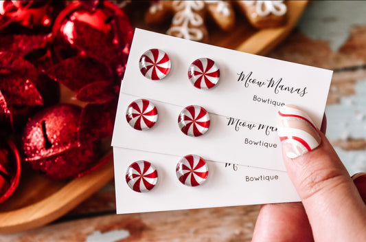 Peppermint twist studs
