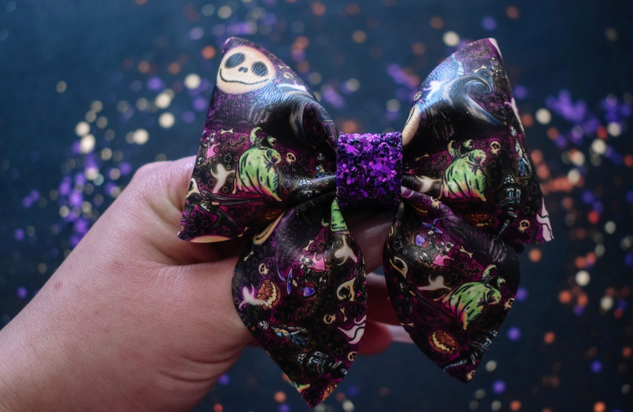 Neon Halloweentown sailor bow