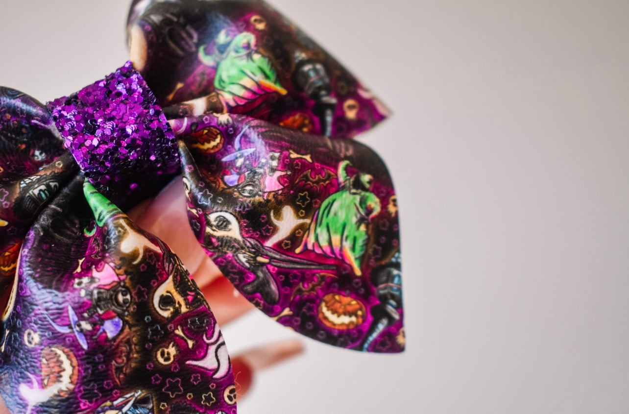 Neon Halloweentown sailor bow