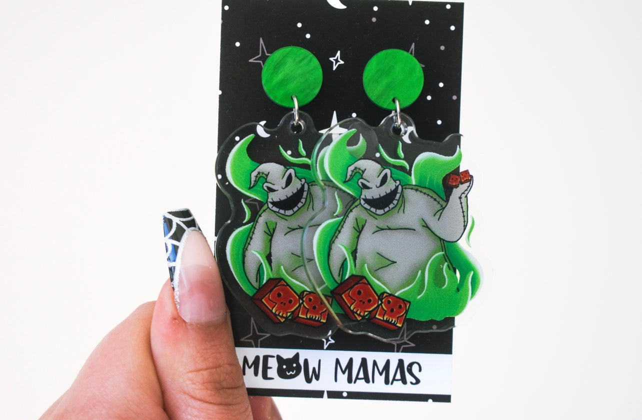 Roll the dice acrylic dangles