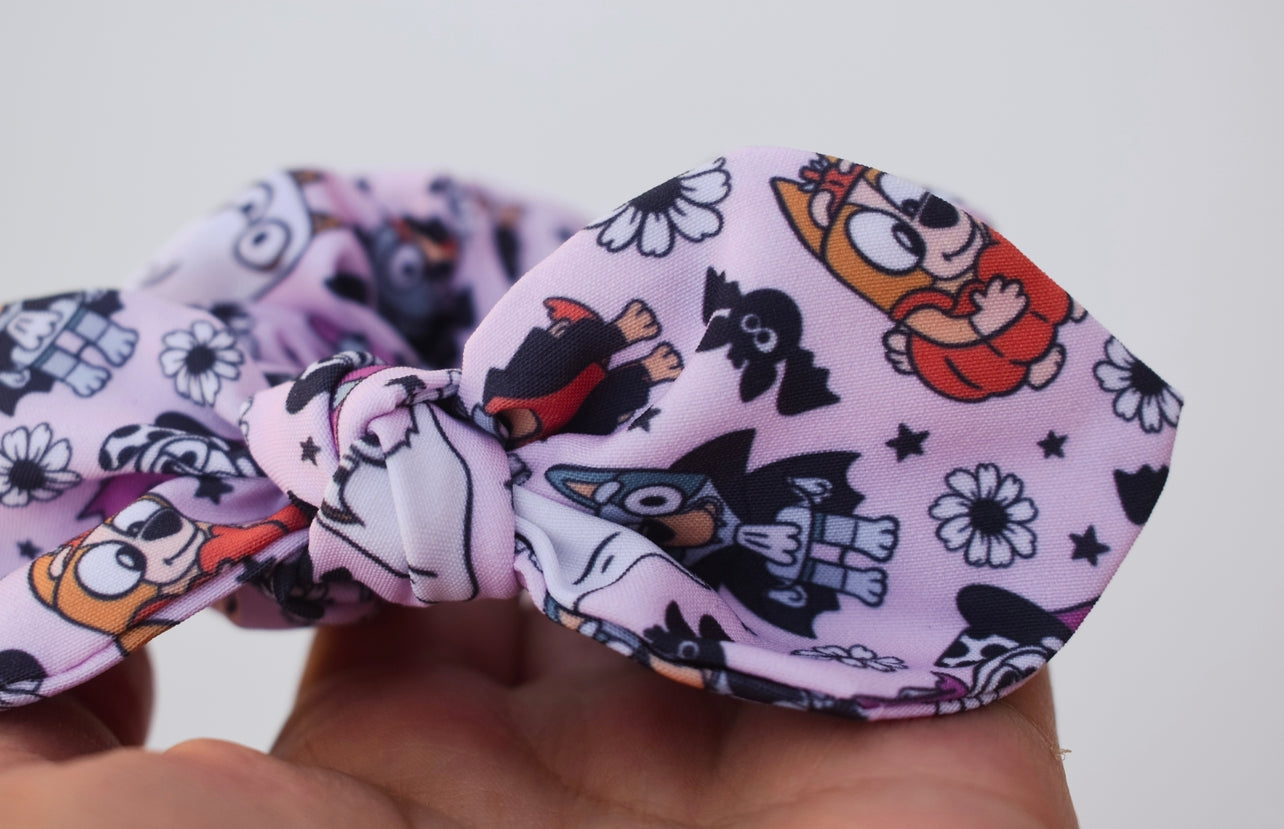 Halloween Heelers small twist scrunchie