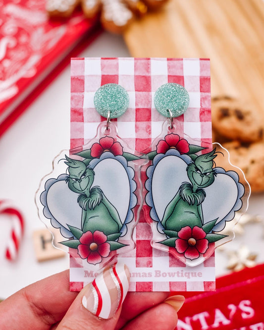 Vintage Grinch acrylic dangles