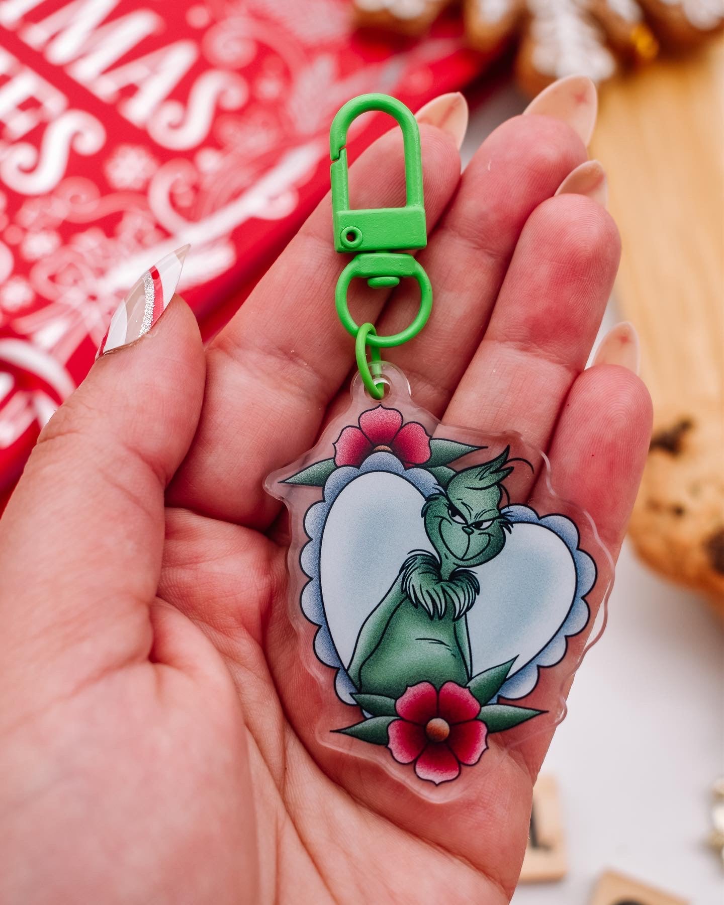Vintage Grinch acrylic keychain