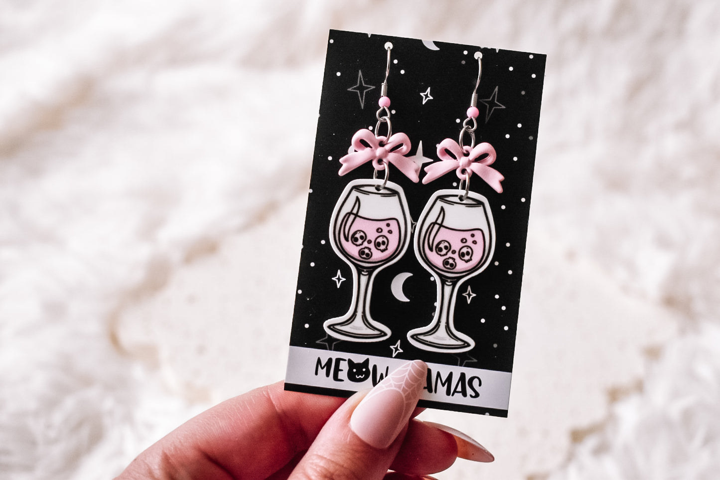 Poison wine earrings