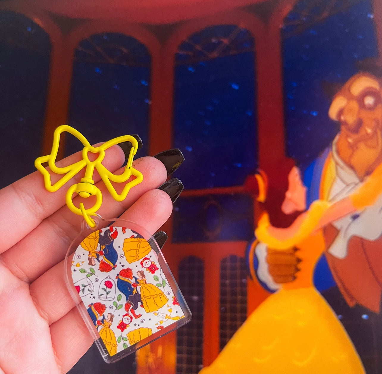 Tale as old as time acrylic keychain
