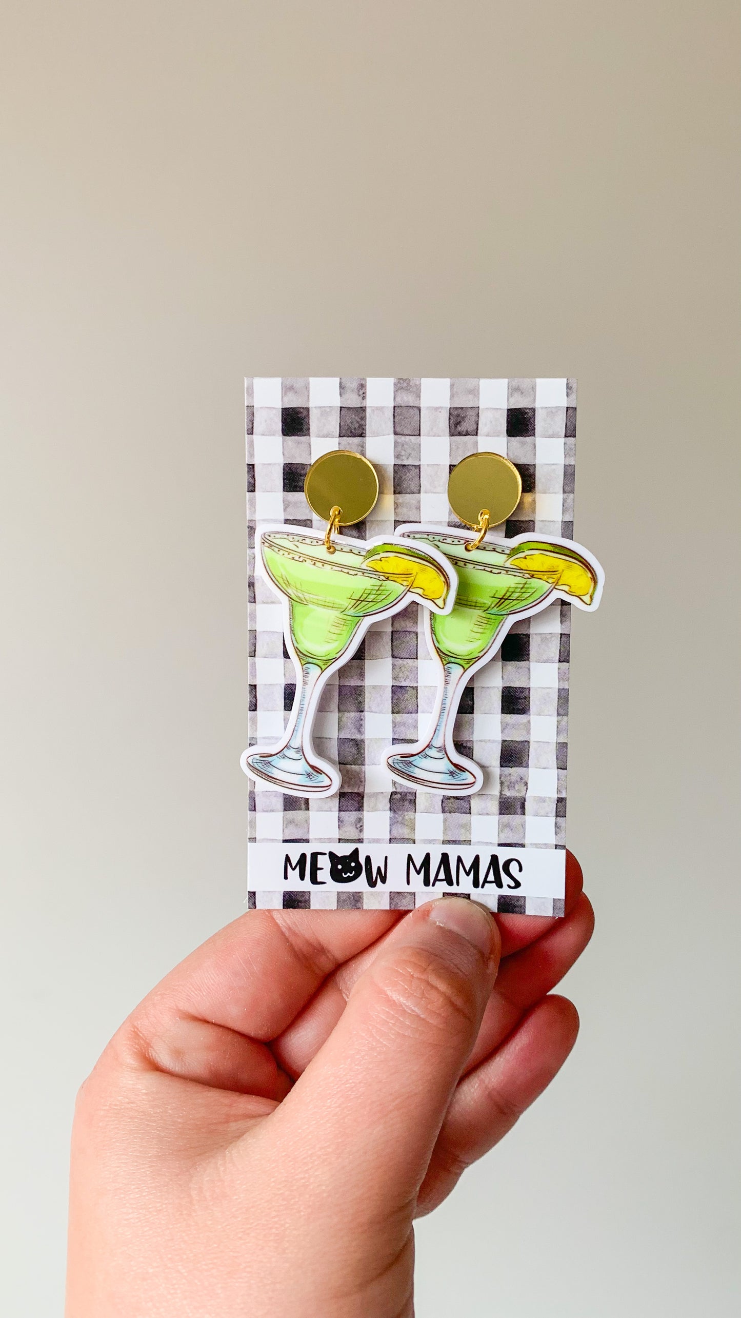 Martini dangle earrings