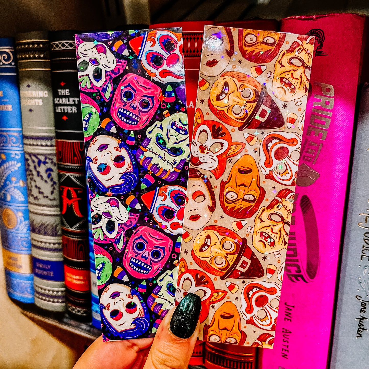 Neon Vintage Mask Bookmark