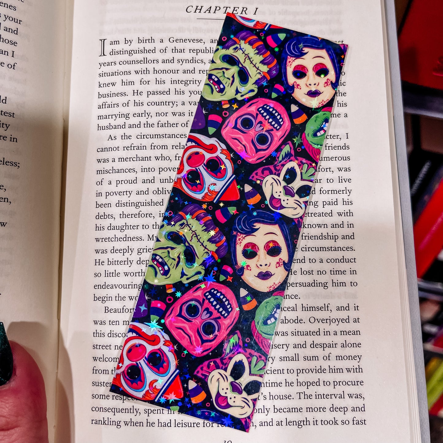 Neon Vintage Mask Bookmark