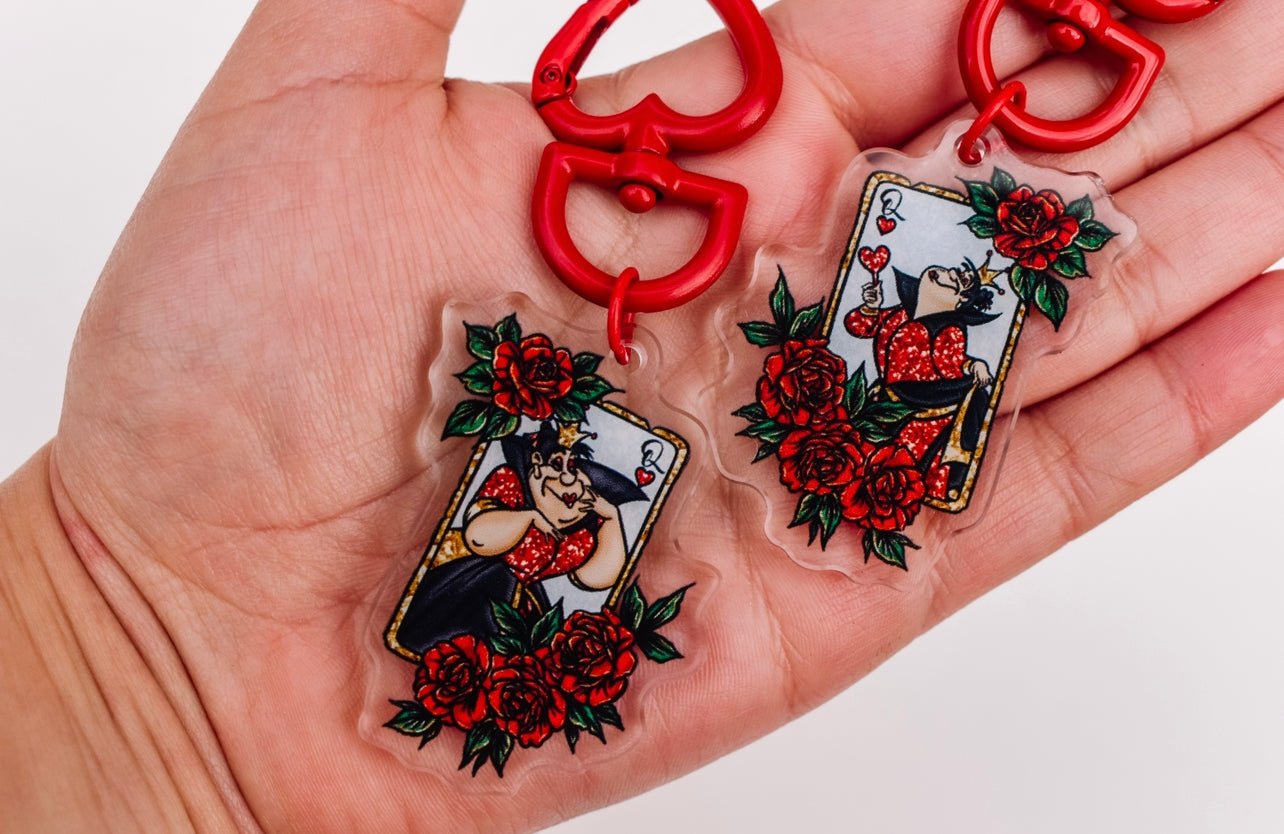 Painting my roses red acrylic keychain