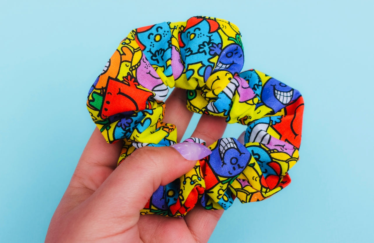 Yellow men mini scrunchie