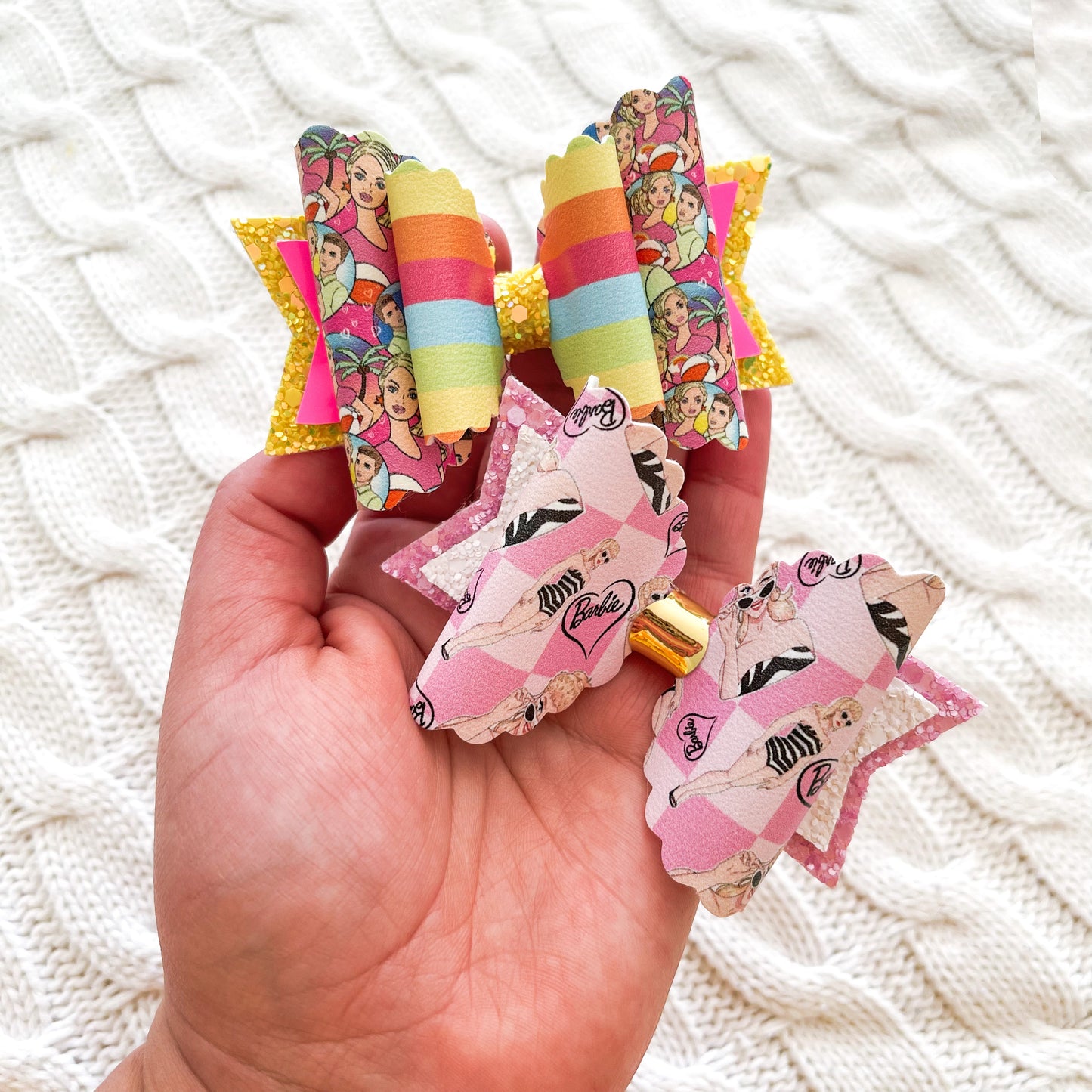 Classic swimsuit doll bow