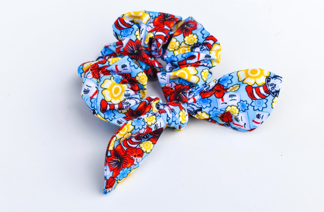 Rhyme cat small twist scrunchie