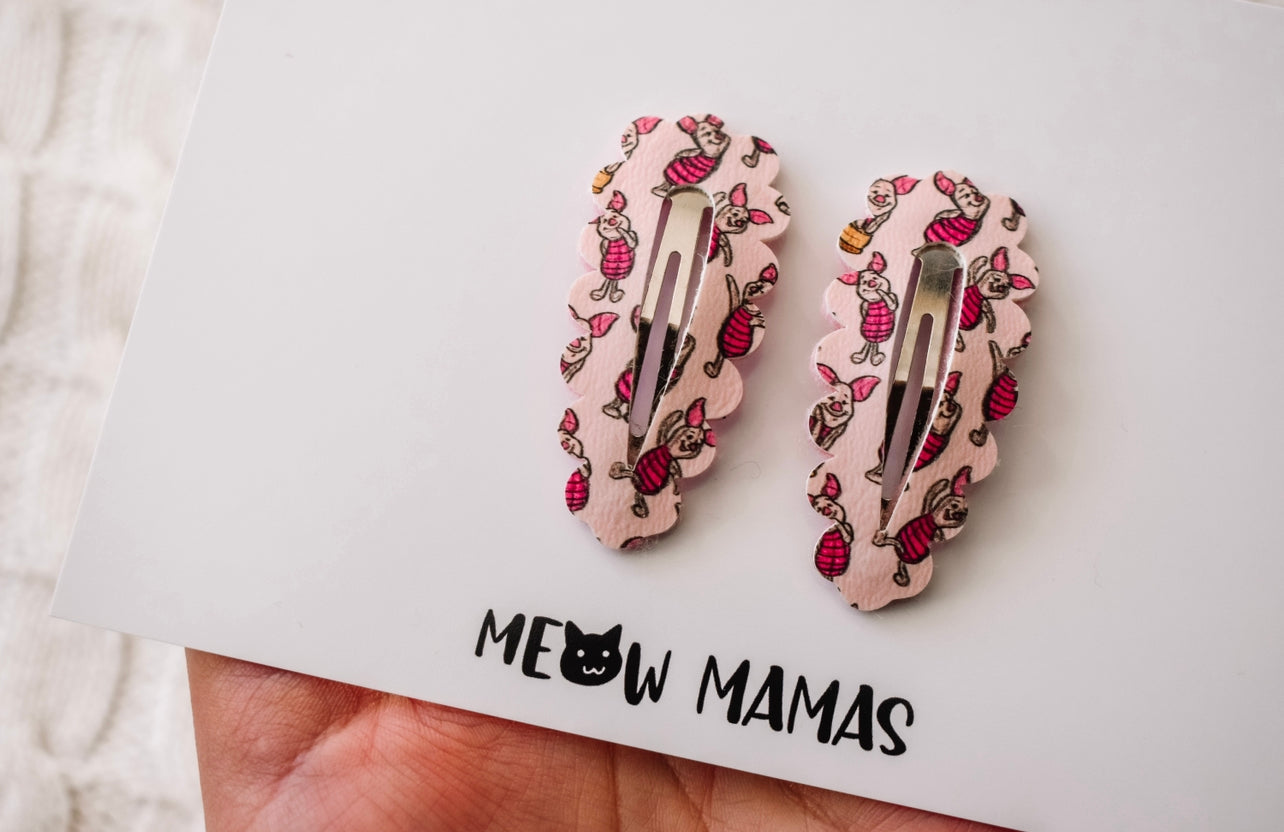 Pig 5cm snap clip set