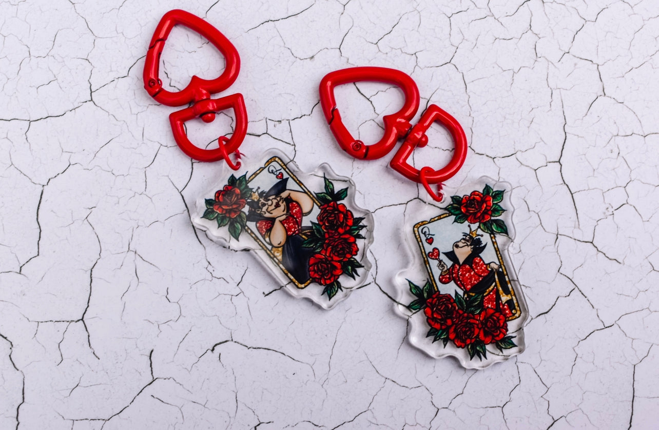 Painting my roses red acrylic keychain