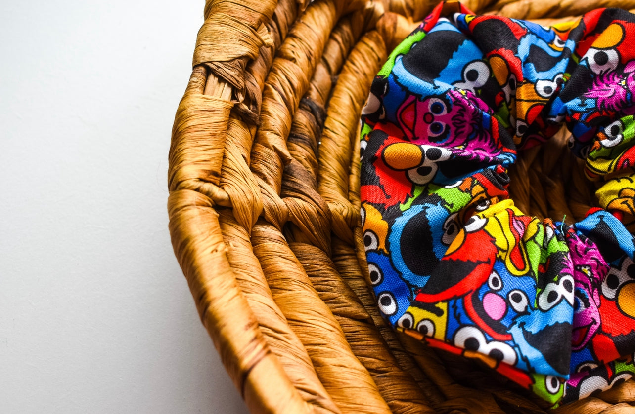 ABC monsters scrunchie