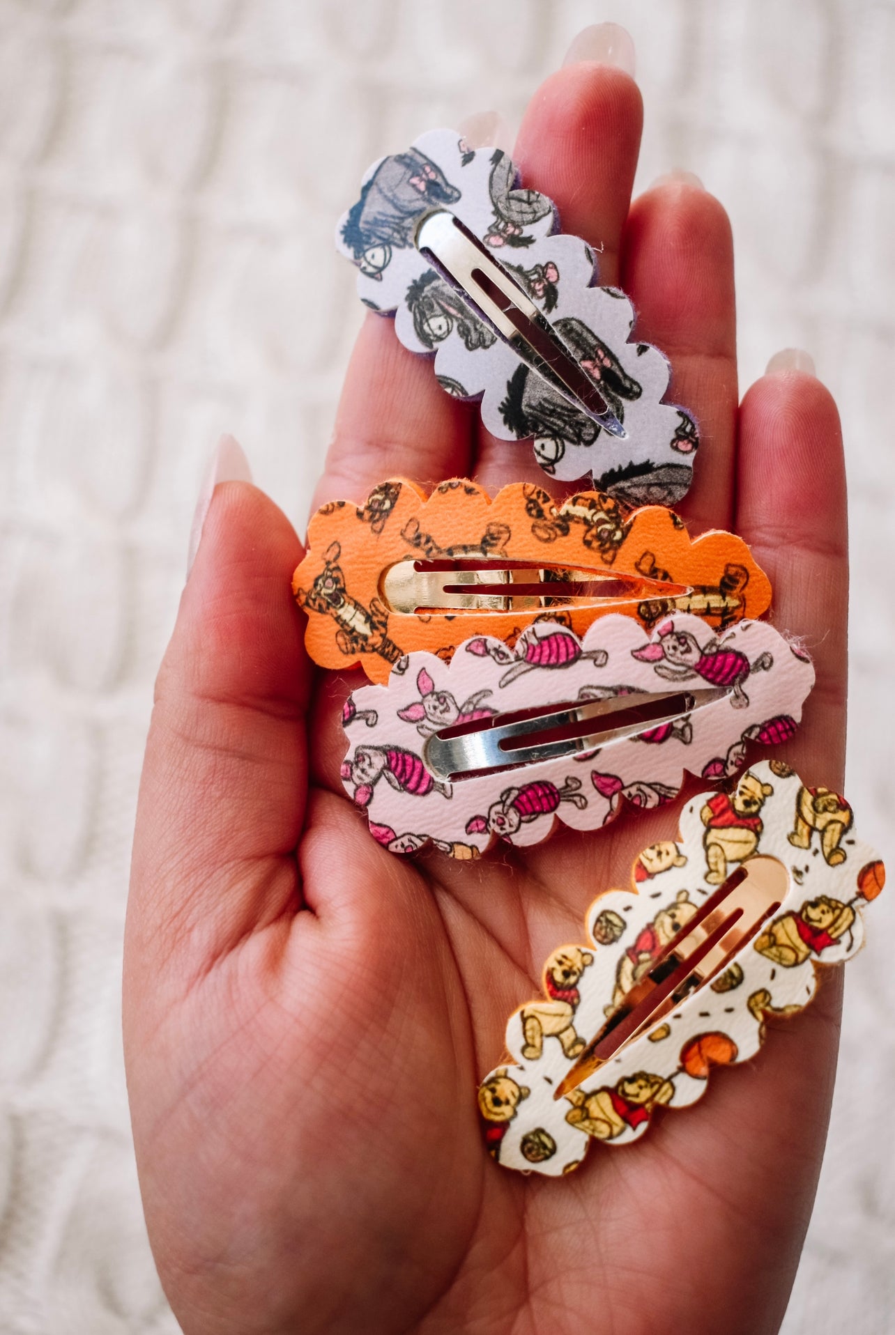 4 mixed 5cm snap clip set