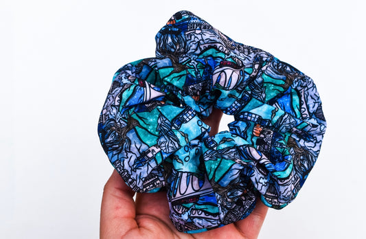 Wizard school grounds scrunchie