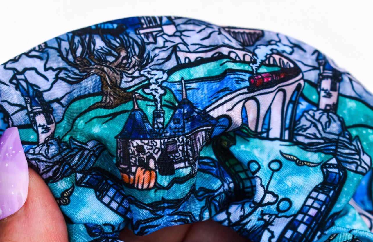 Wizard school grounds scrunchie