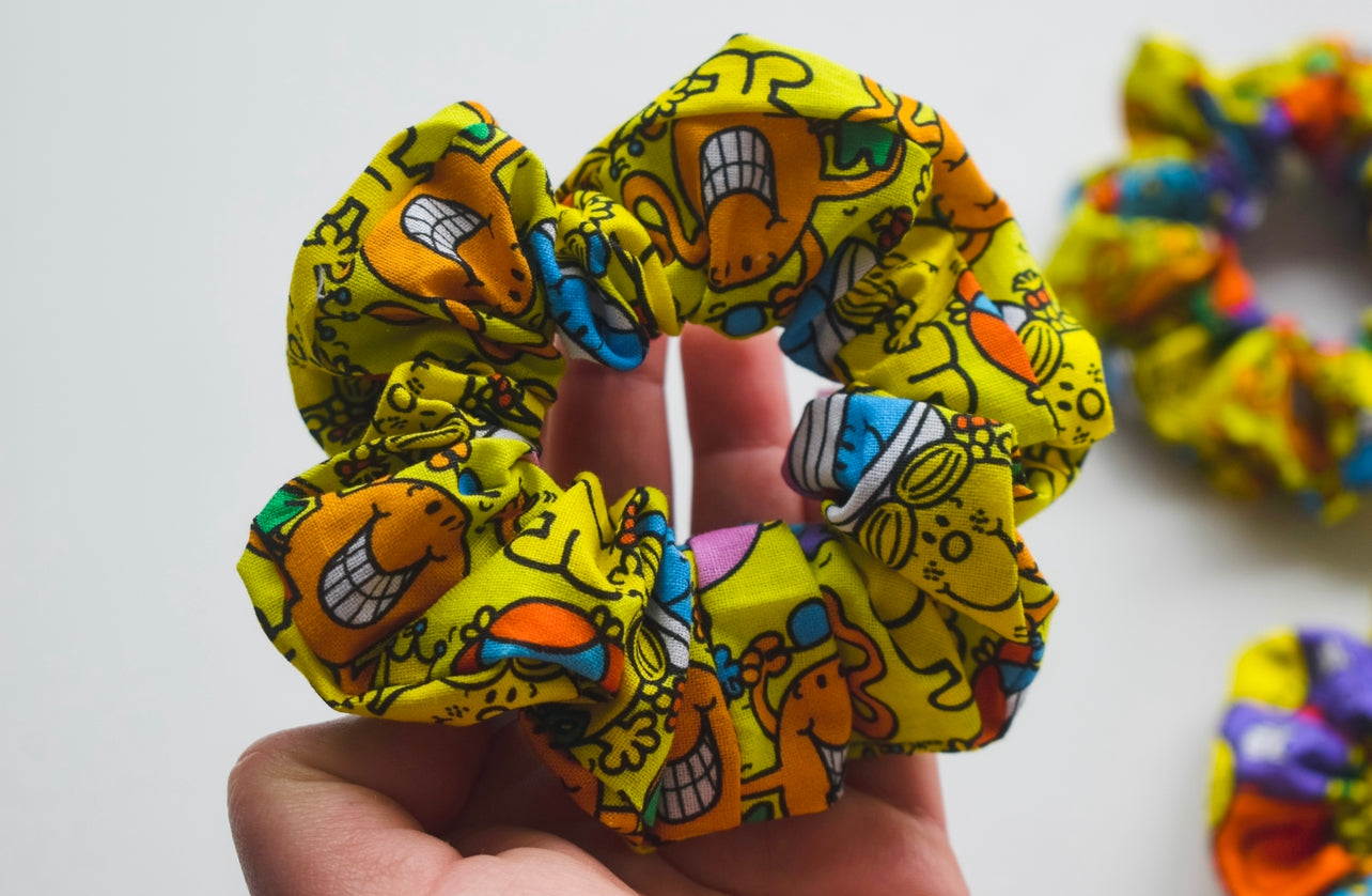 Yellow men mini scrunchie