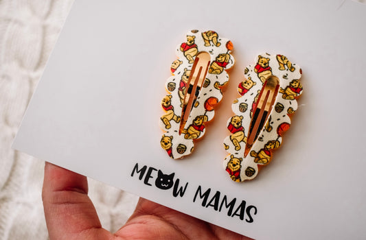 Bear 5cm snap clip set