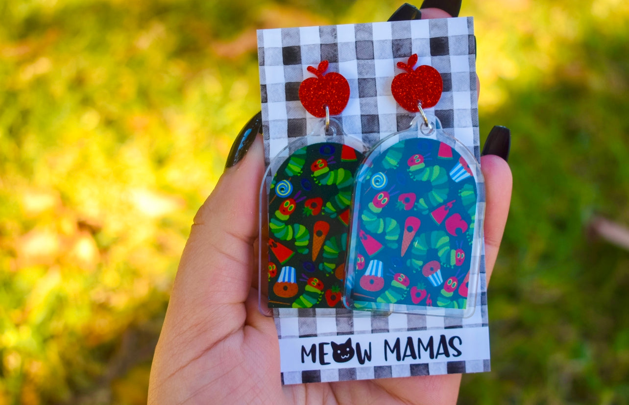 Hungry caterpillar acrylic dangles
