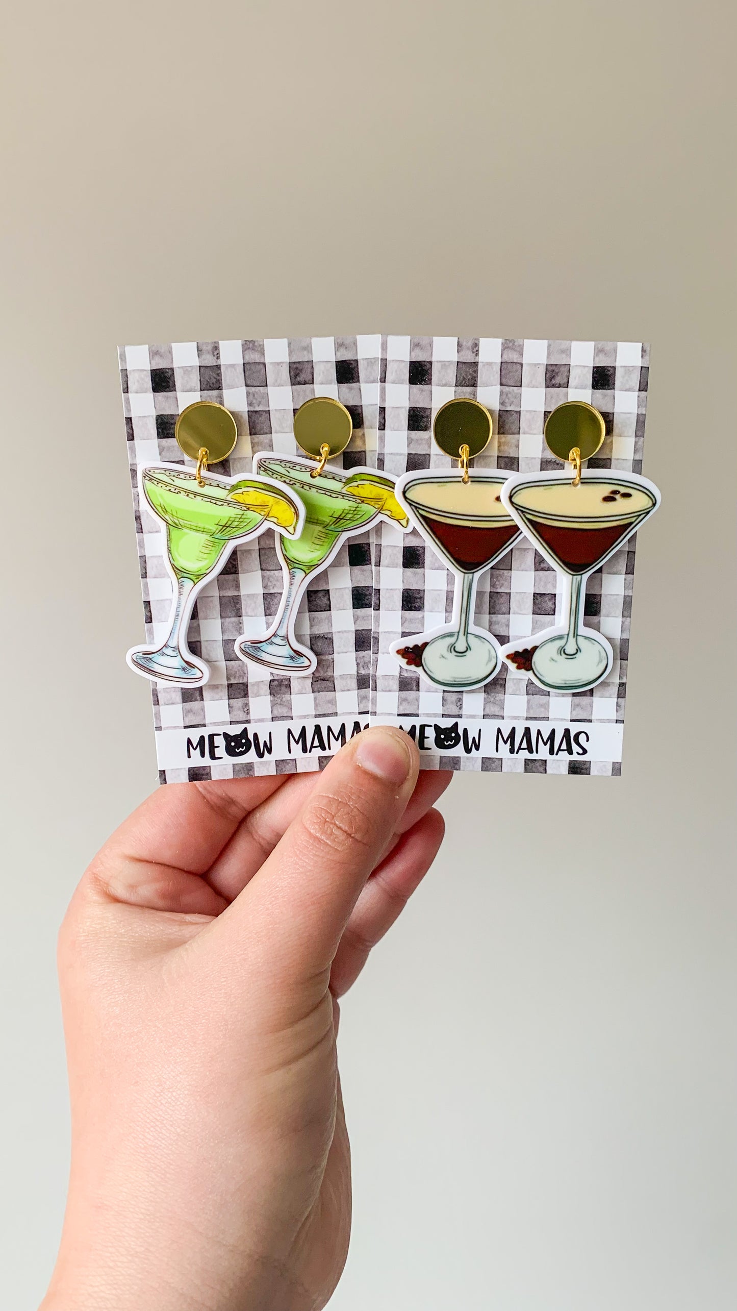 Espresso Martini dangle earrings