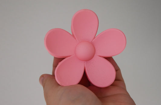 Large daisy hair claw clip PALE PINK