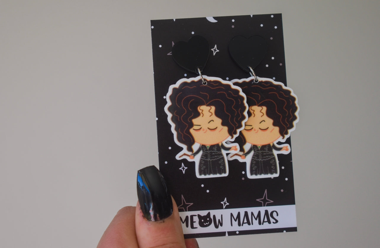 Slytherin deatheater dangle earrings