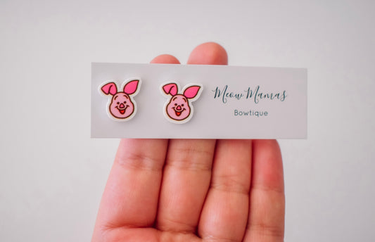 Pig stud earrings