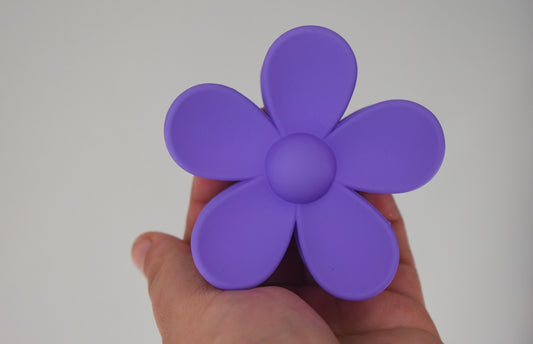 Large daisy hair claw clip LIGHT PURPLE