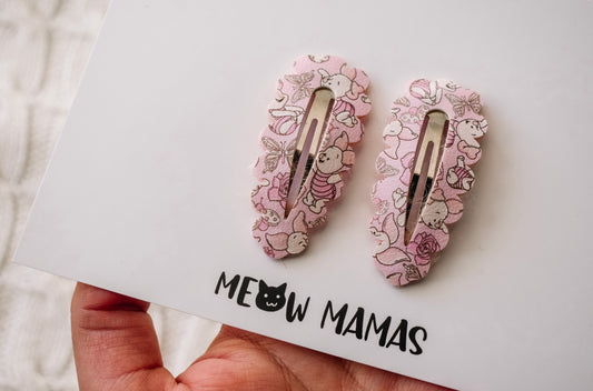 Baby Pig 5cm snap clip set