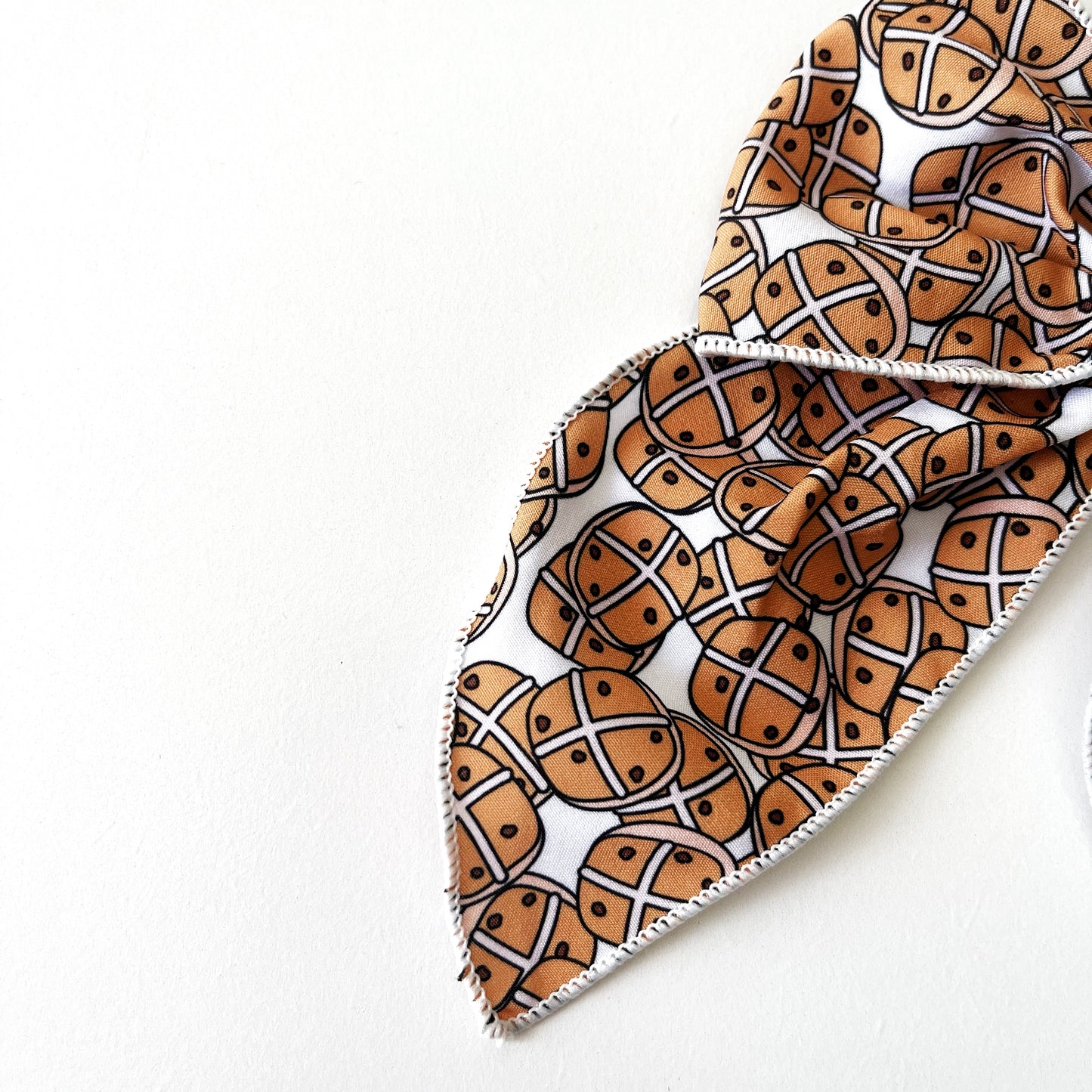 Hot cross bun 5 inch hand tied sailor bow