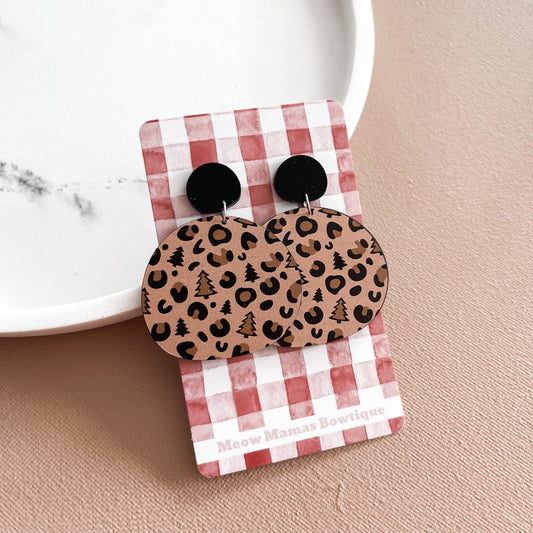 Leopard Christmas dangles