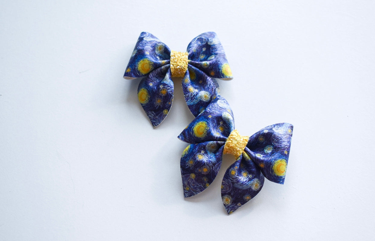 Starry night mini sailor bow SINGLULAR