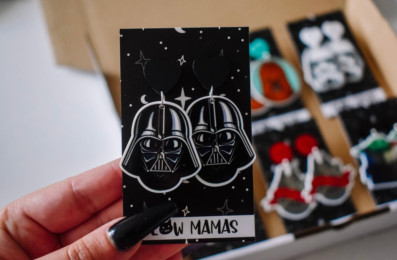 Darth V dangle earrings