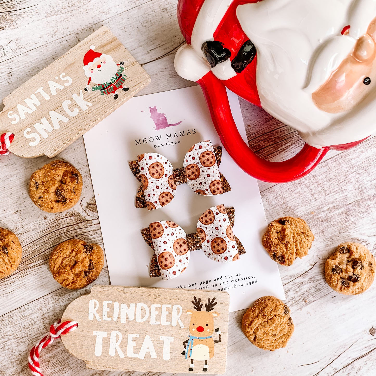 Cookies for Santa pigtail set