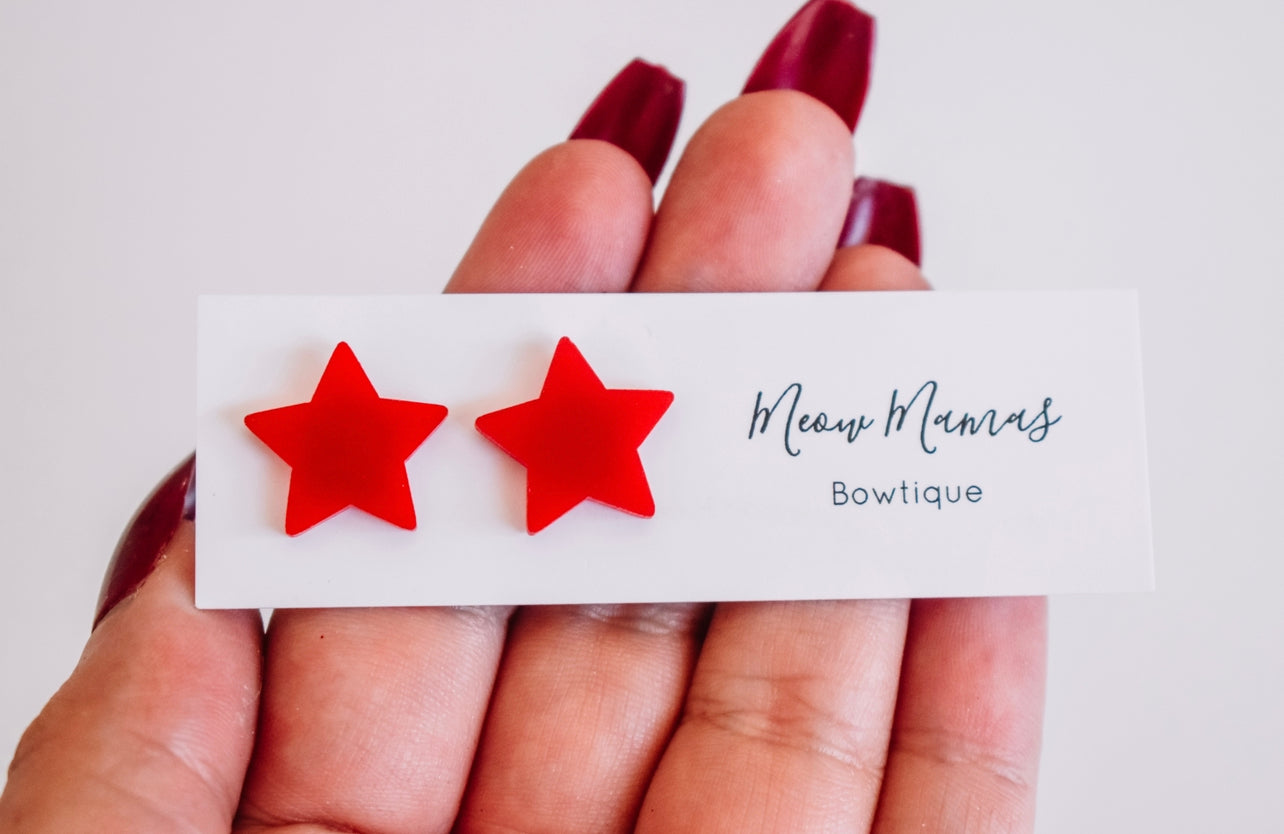 Star studs RED