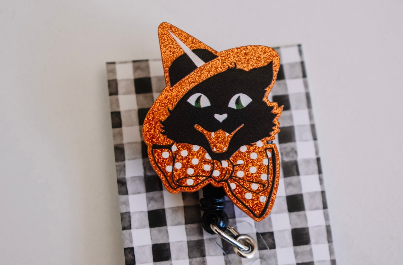 Shadow glitter acrylic Badge reel