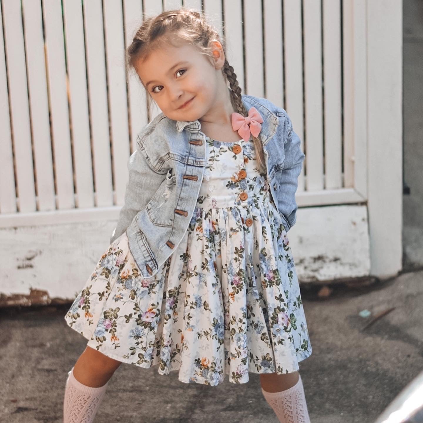 mini Soft pink velvet sailor bow