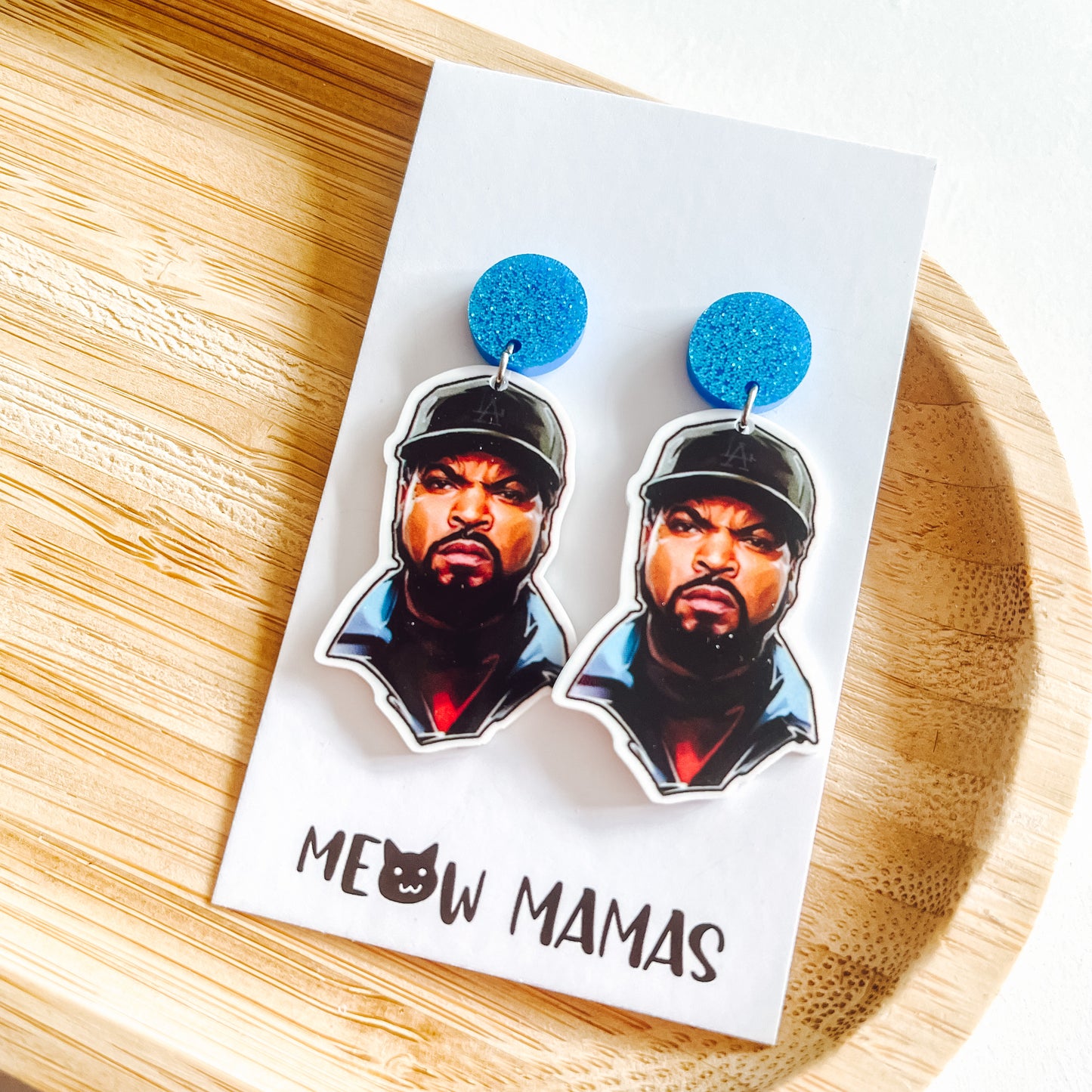 Ice cube dangle earrings