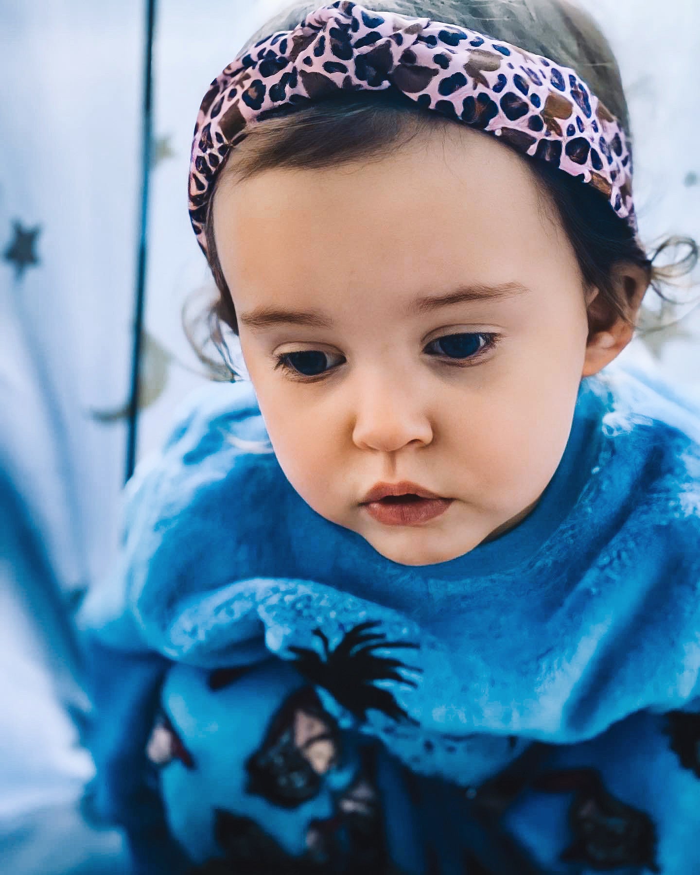 Leopard bunny Top Knot hard headband