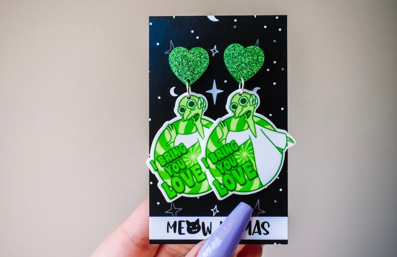 I bring you love dangle earrings