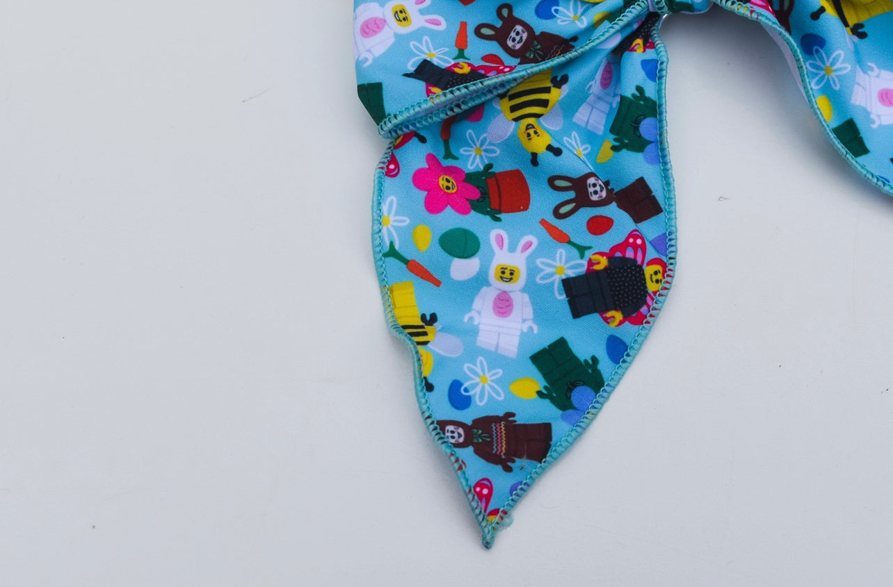 Spring bricks 5 inch hand tied sailor bow