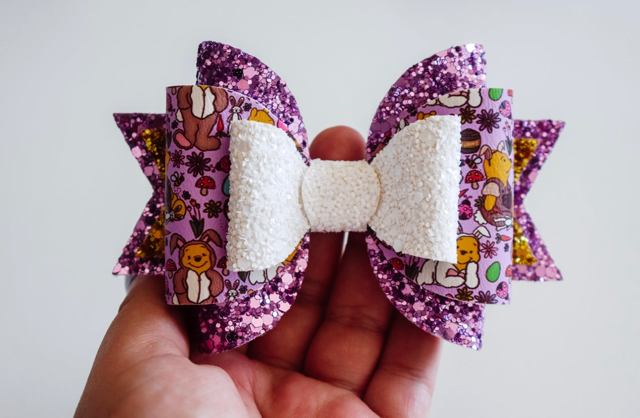 Oh bother Easter large singular bow