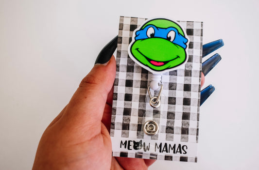 Blue turtle Badge reel