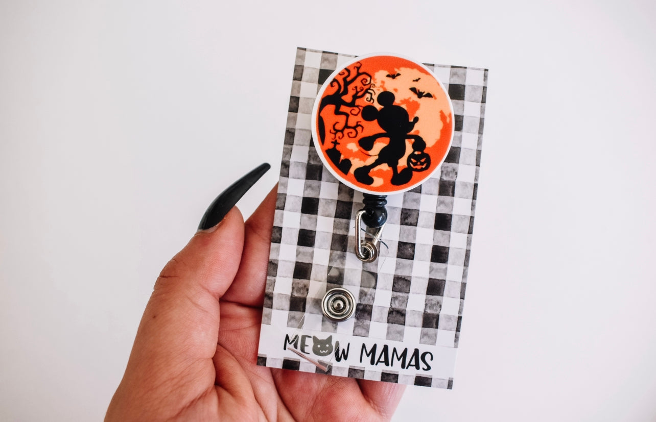 Halloween mouse Badge reel
