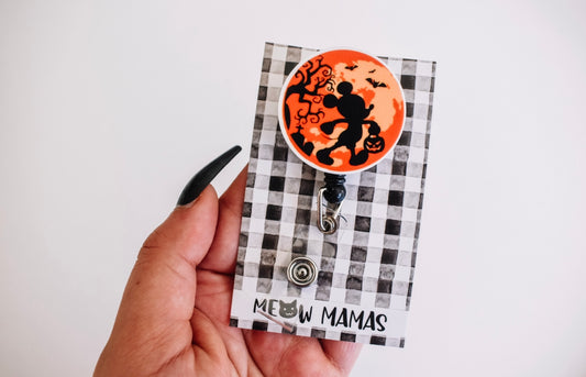 Halloween mouse Badge reel