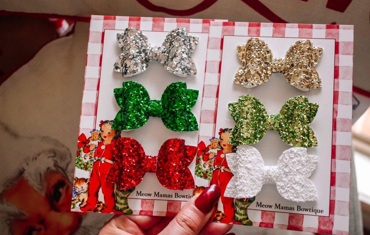 Christmas glitter staple set