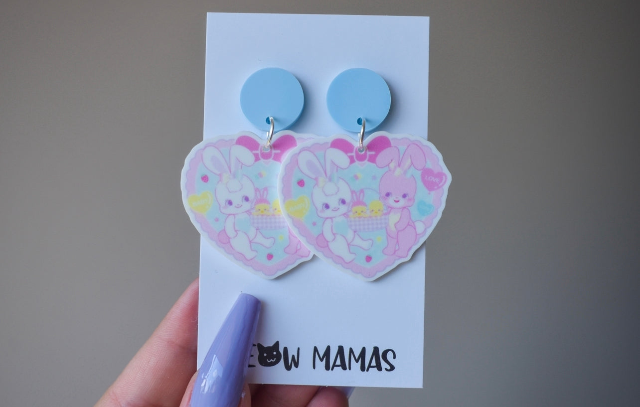 Kawaii bunny dangle earrings