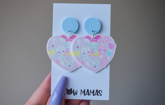 Kawaii bunny dangle earrings